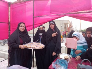 برپایی موکب و ایستگاه صلواتی با همکاری مدارس